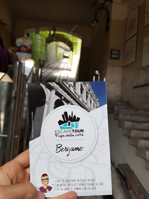 La città alta di Bergamo si raggiunge con la funicolare, e da lì si parte per esplorare la città con Escape Tour